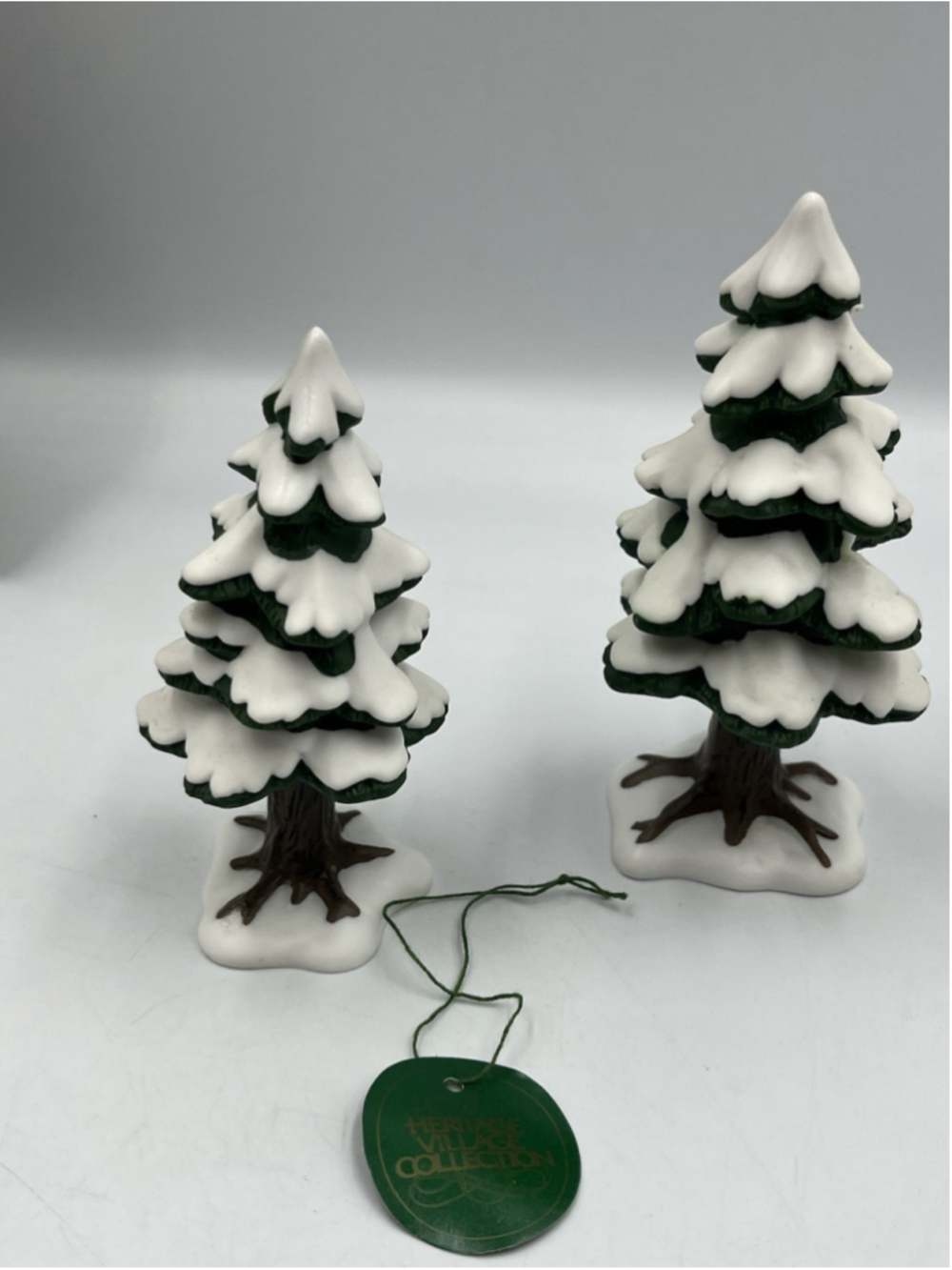 DEPT 56 5251-5 Village Accessories small porcelain pines 2pc see all ,COLLECT